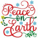Peace on Earth Christmas Machine Embroidery Design 4 Sizes