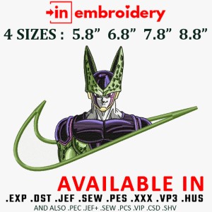 Perfect Cell Embroidery Design 4 Sizes