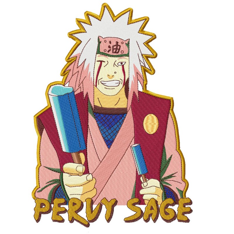 Jiraiya Perly Sage Embroidery Design 4 Sizes