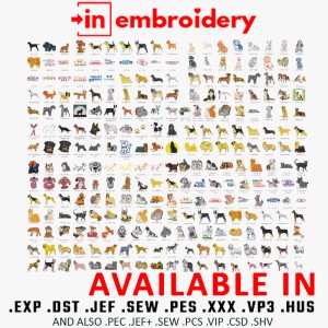 +650 Dogs and Cats Embroidery Designs Pack