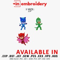PJ Masks Embroidery Designs