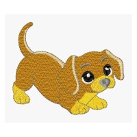 Playful Puppy Embroidery Design