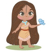 Pocahontas Embroidery Design 6 Sizes Free Download