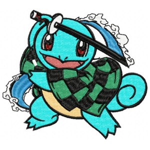 Pokemon Squirtle Embroidery Design 2 Sizes