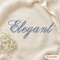 Elegant Calligraphy Embroidery Font, Formal Script Alphabet, Wedding Name Font, Cursive Machine Embroidery, 6 Sizes + BX, Instant Download PES DST VP3