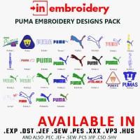 28 Puma Embroidery Designs Collection