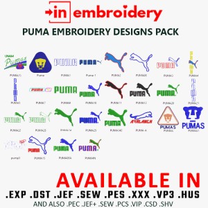 28 Puma Embroidery Designs Collection
