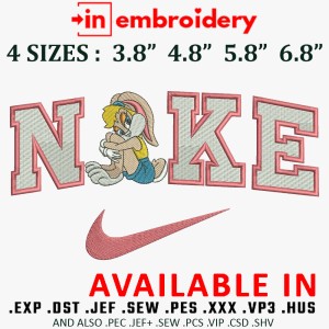 Swoosh x Lola Bunny Embroidery Design 4 Sizes