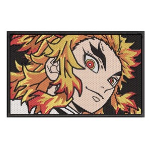 Rengoku Frame Anime Embroidery Design 4 Sizes