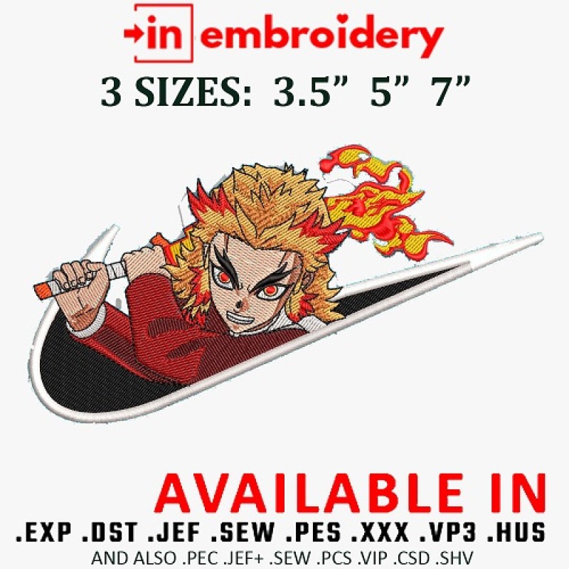 Swoosh x RENGOKU Embroidery Design 3 Sizes