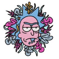 Rick Ugly Head Embroidery Design 2 Sizes