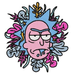Rick Ugly Head Embroidery Design 2 Sizes