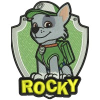 Rocky from Paw Patrol Embroidery Designs 2 Sizes