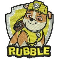Rubble from Paw Patrol Embroidery Designs 2 Sizes