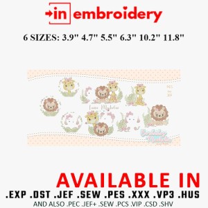 Safari Animals Embroidery Designs 6 Sizes Safari Animals Embroidery Designs 6 Sizes