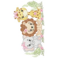 Safari Animals Stack Embroidery Design Free Download
