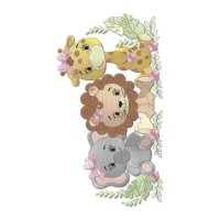 Safari Animals Stack Embroidery Design Free Download