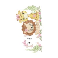 Safari Animals Stack Embroidery Design Free Download