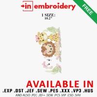 Safari Animals Stack Embroidery Design Free Download