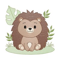 Safari Hedgehog Embroidery Design 3 Sizes Free Download