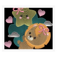 Safari Sky Girls Embroidery Designs 15 Sizes
