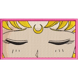 Sailor Moon Sleeping Eyes Embroidery Design 4 Sizes