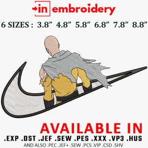 Swoosh x Saitama Embroidery Design 6 Sizes