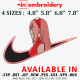 Swoosh x Sakura Embroidery Design 4 Sizes