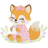Sandy Fox Embroidery Design 6 Sizes Free Download