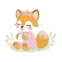 Sandy Fox Embroidery Design 6 Sizes Free Download