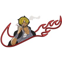 Swoosh x Sanji Smoking Embroidery Design 4 Sizes