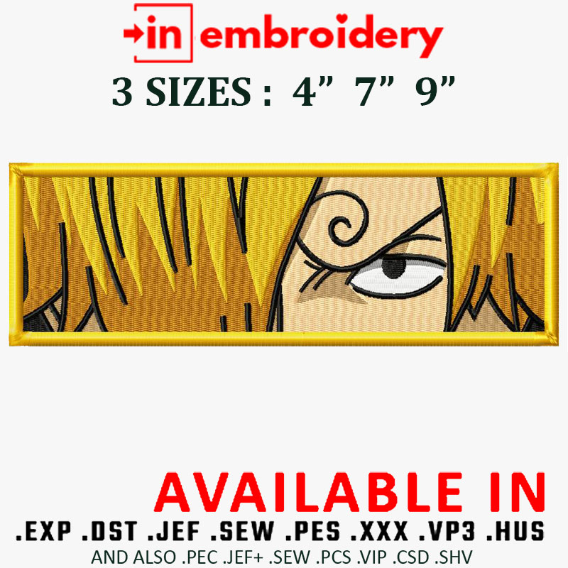 Sanji Eyes Embroidery Design 3 Sizes