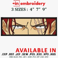 Shanks Eyes Embroidery Design 3 Sizes