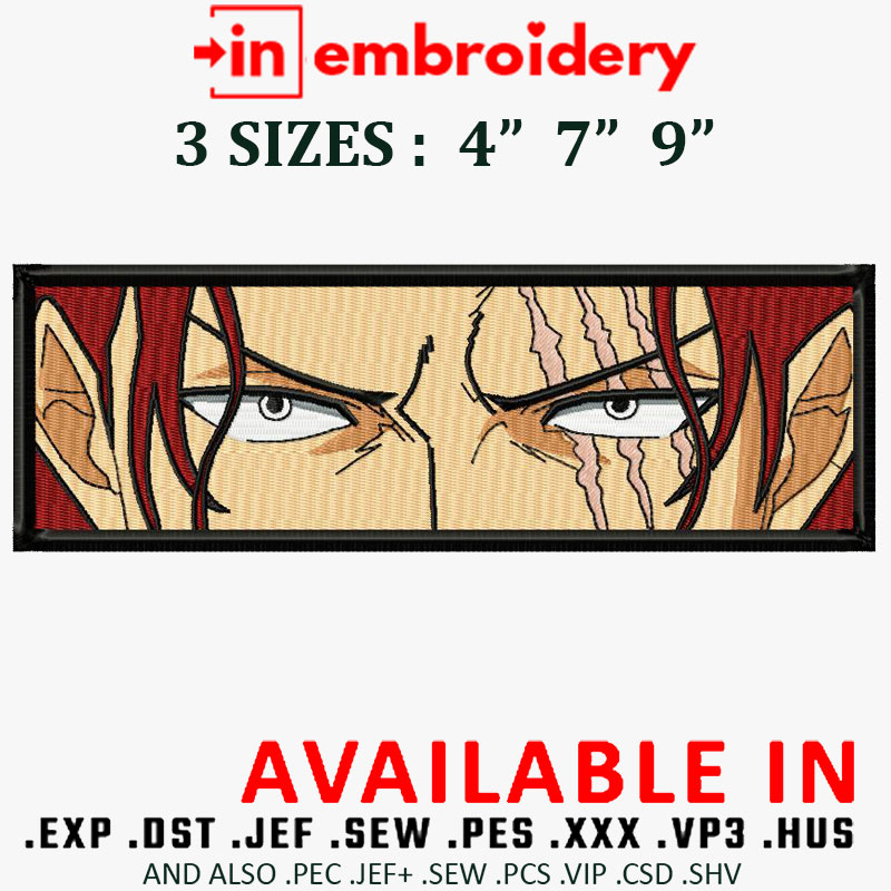 Shanks Eyes Embroidery Design 3 Sizes