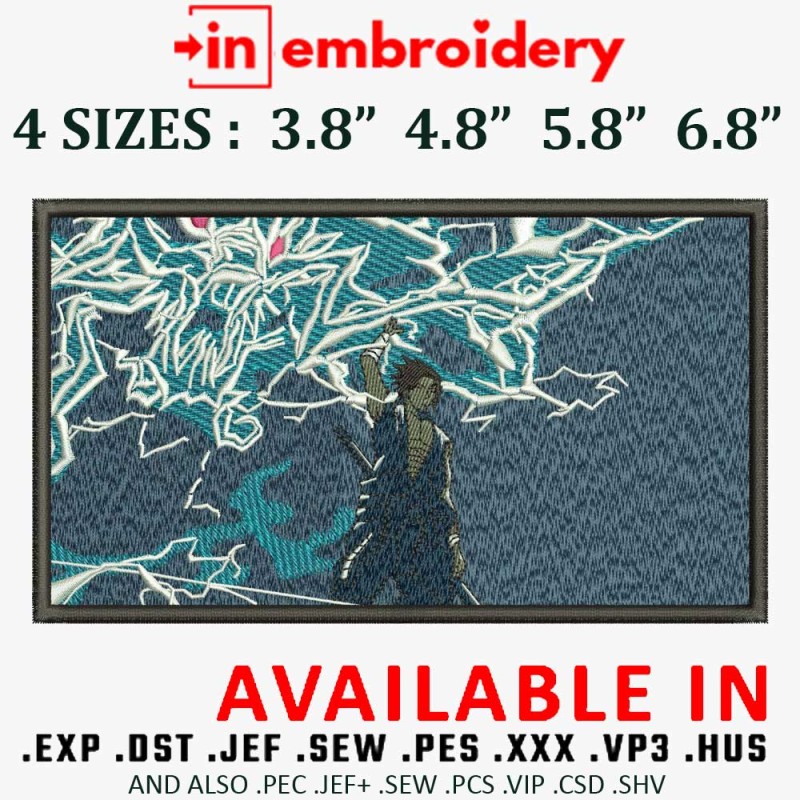 Sasuke Rectangle Embroidery Design 4 Sizes