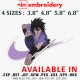 Swoosh x SASUKE purple Sword Embroidery Design 4 Sizes