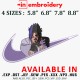 Swoosh x SASUKE purple Embroidery Design 4 Sizes