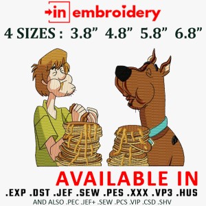 Shaddy and Scooby do Embroidery Design 4 Sizes