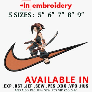 Swoosh x Shaman king Embroidery Design 5 Sizes