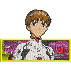 Shinji Anime Boy Embroidery Design 3 Sizes