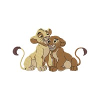 Simba and Nala Embroidery Design Free Download