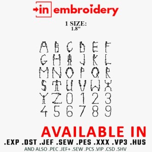 Skeleton Alphabet Halloween Embroidery Font Skeleton Alphabet Halloween Embroidery Font