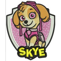 Skye from Paw Patrol Embroidery Designs 2 Sizes
