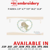 Sleeping Boy Embroidery Design 5 Sizes