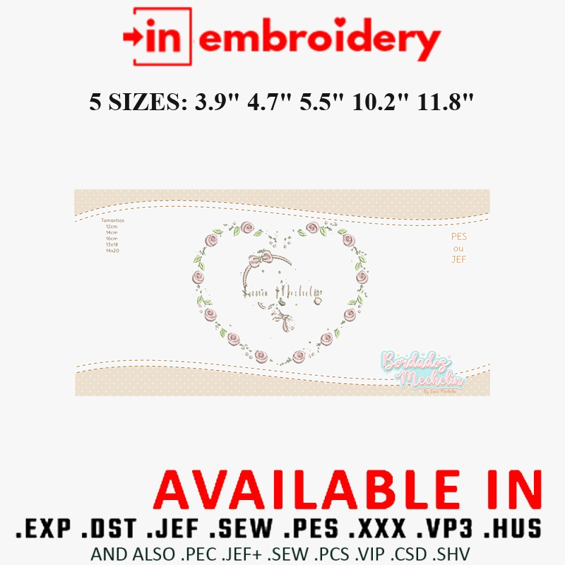 Sleeping Girl Variant Embroidery Design 5 Sizes