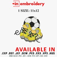 Soccer Cleat Embroidery Design