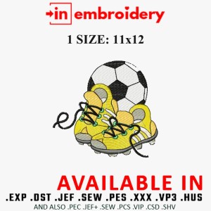 Soccer Cleat Embroidery Design Soccer Cleat Embroidery Design