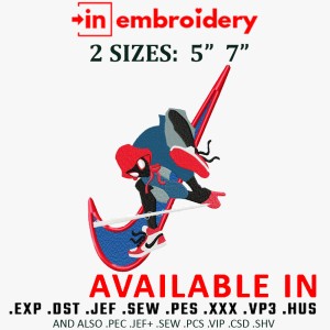 Swoosh x Spider black man Embroidery Design 2 Sizes