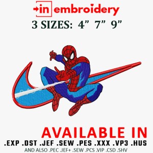 Swoosh x SPIDERMAN Embroidery Design 3 Sizes
