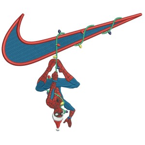 Swoosh x Spiderman Xmas Embroidery Design 4 Sizes